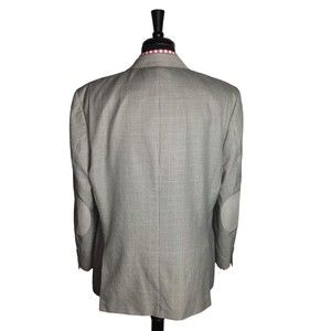 Van Heusen Studio Men Suede Elbow Patch Paisley Lining sport Coat Size 46L